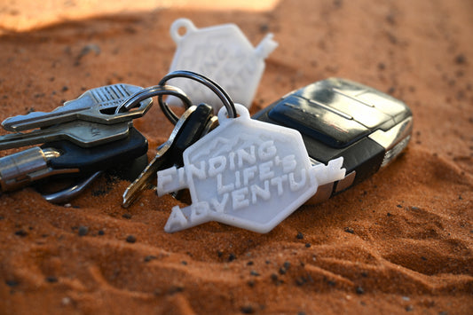 Finding Life's Adventure Keychain